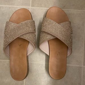 Crossover Sparkly Sandals